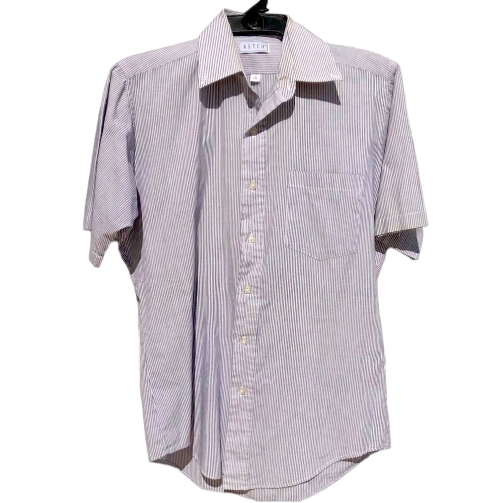 Ketch Men’s Button Down Short Sleeve Tailored Shirt